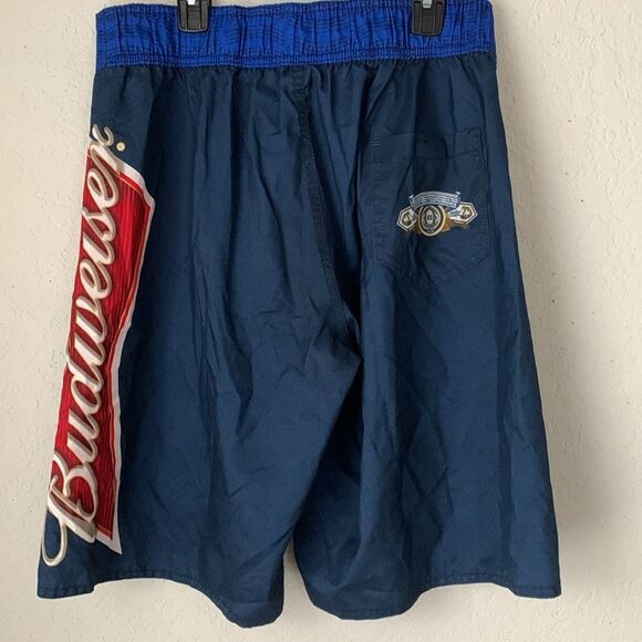 Budweiser Athletic Shorts Blue and Red with Iconic Logo Size 32 - Picture 3 of 9